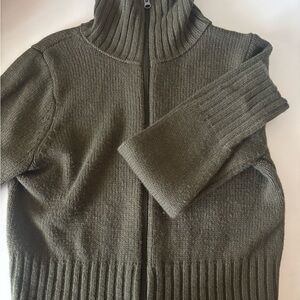 Hooked Up by IOT Forest Green Knit Jacket